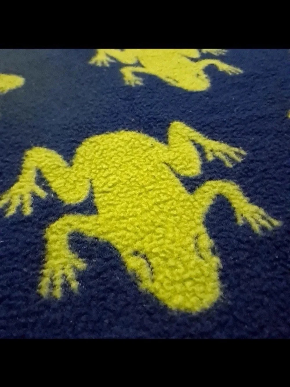 Vintage Biederlack Frogs Blanket Blue Green Throw Reversible Acrylic Germany